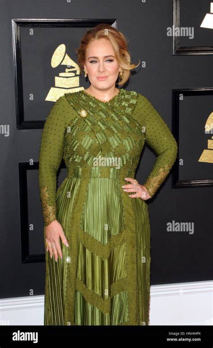 Adele at The 59th GRAMMY Awards in LA